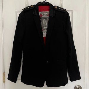 The Kooples vintage-inspired black blazer with embellishments